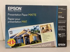 Epson Matte A3 13x19 Presentation Photo Paper - 100 Sheets R63K LO11 