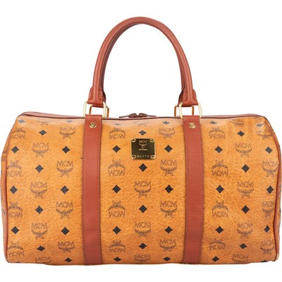 MCM Visetos Monogram Boston Handbag Tasche