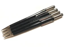 Skilcraft Vintage Mechanical Twist Pencil Government Black Gray Eraser Top x4