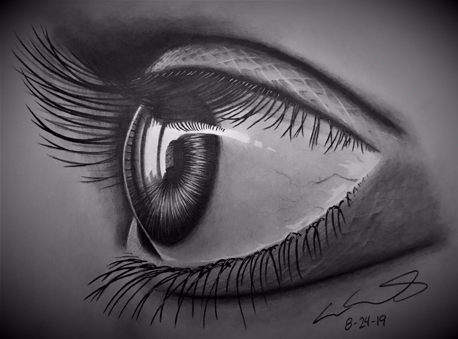 Time Eye ORIGINAL Drawing Abstract Eye Drawing - Etsy Australia-saigonsouth.com.vn