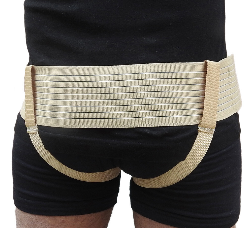 Ceinture De Soutien Pour Hernie Inguinale Double - Réglable, Coton, Grise - SOFT CARE - Neuf