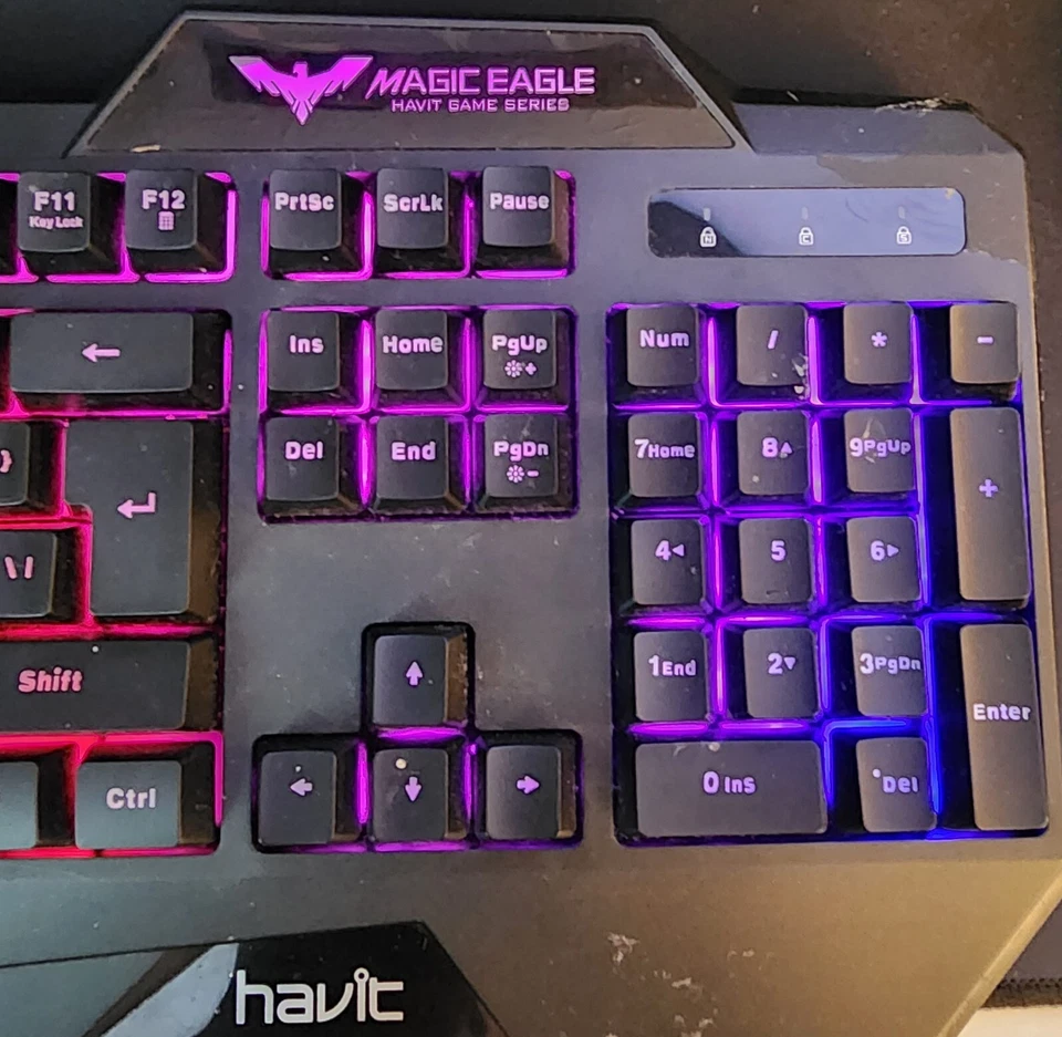 Havit Magic Eagle HV-KB392L Multi Function Backlit Keyboard Gaming Keyboard - Image 2 of 4