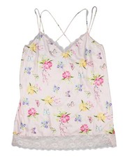 INC International Concepts Floral w/Lace Trim Chemise Short Nightgown S NWT