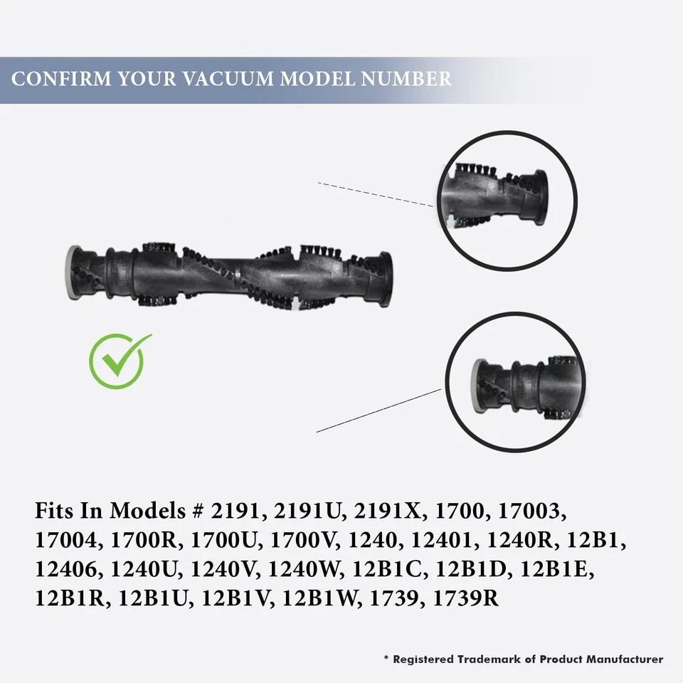 Compatível com Bissell 1739, 1739R, 2191, 2191U Power Force Helix rolo de escova sem saco # - Imagem 4 de 4