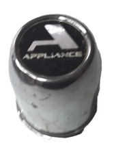 Vintage Appliance Wheel Center Hub Rim Cap 2-78 Od 3-14 Tall Chrome Black Vintage Appliance Wheel Center Hub Rim Cap 2-78 Od 3-14 Tall Chrome Black