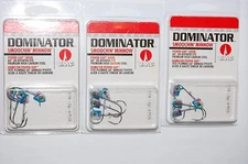 3 packs vmc dominator smoochin' minnow jigs 1/16oz blue shiner jighead w/keeper
