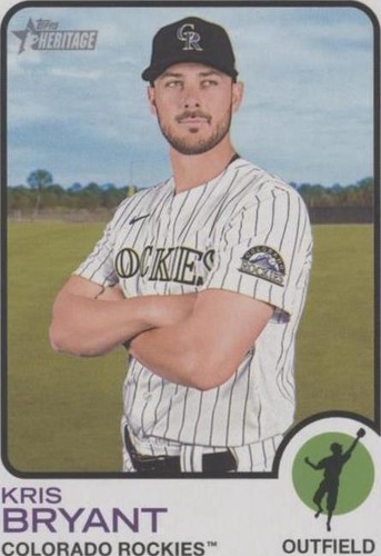 2015 Topps Heritage high # Kris Bryant rookie action variation
