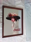 Vintage Coca Cola "Lady In Hat" Advertisement Mirror  15 1/2 x 12  B19