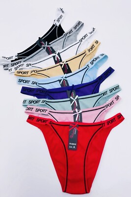 LOT NICE 6 Women Bikini Panties Brief Floral Lace Cotton Underwear Size S M L XL