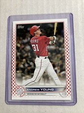 2022 Topps #404- ANDREW YOUNG Independence Day Parallel SP #'d 51/76