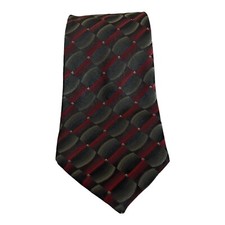 Stafford Executive Men's Neck Tie Silk 59" L 3.75" W USA Made Black Red