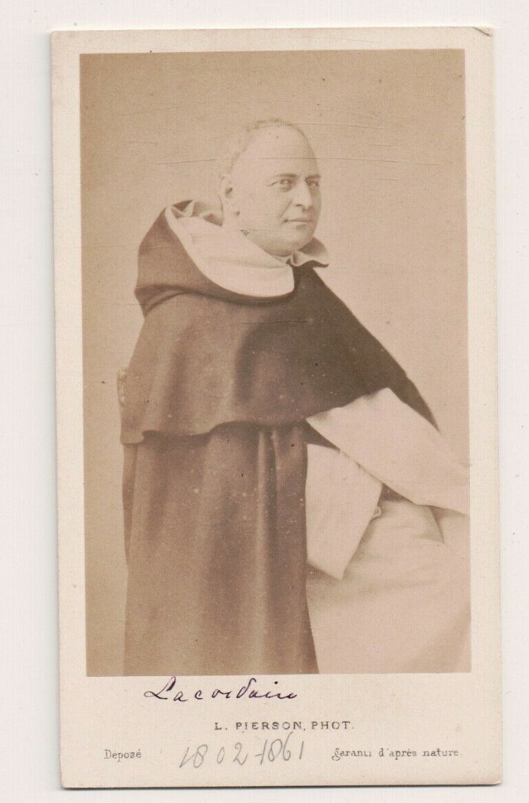 Vintage CDV JeanBaptiste Henri Lacordaire preacher, journalist