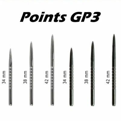 BULLS Steel Stahl Dartspitzen Steelpoints Spitzen Points GP3 34, 38, 42 mm NEU