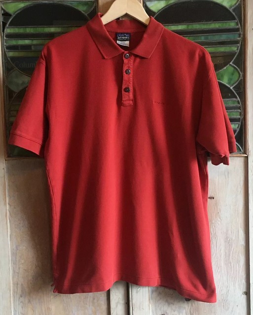 Patagonia Short Sleeve Organic Cotton Polo Shirt RUSTY RED Men’s Sz M