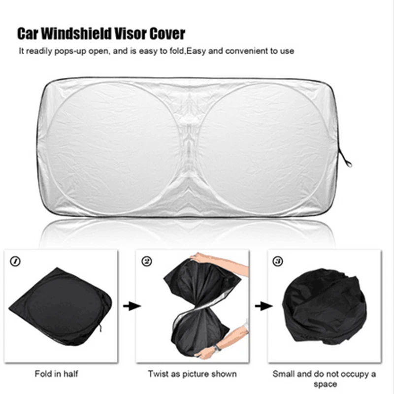 Jumbo Auto Windshield Sun Shade Visor For Car Cover Front Wind Shield Visor  - Image 4 of 4