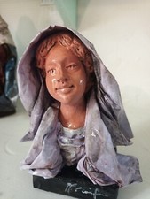 BUSTO donna, in cartapesta leccese cm 18 - REGALO - papier mache - Natale