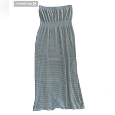 Women's Maxi Dress Cotton Lark + Grey Striped size 1XL 2XL women's Strapless