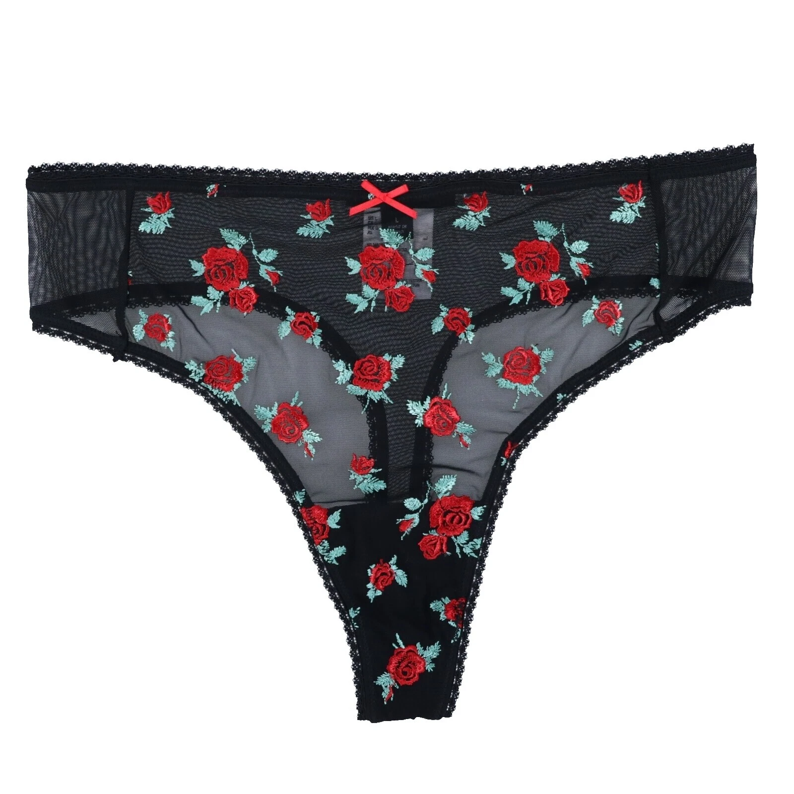 黑色 100% 纯棉印花内裤女
