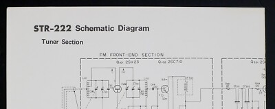 Original SONY STR-222 Stereo Tuner Service-Manual/Schematic Diagram ...