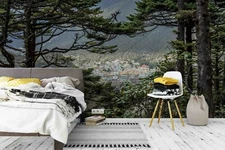 3D Forest City Landscape Wallpaper Wall Mural Removable Self-adhesive 112