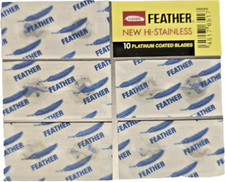 5 FEATHER Razor Blades NEW Hi-Stainless Double Edge blades made in Japan