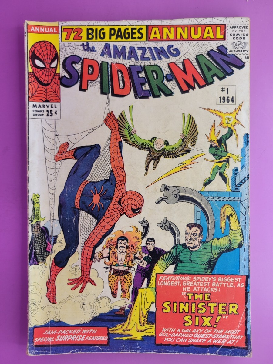 THE AMAZING SPIDER-MAN ANNUAL #1 1964 COMBINE SHIPPING BX2443 | eBay