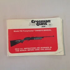 Vintage Crosman Air Guns Model 760 Pumpmaster Owner's Manual English/Spanish