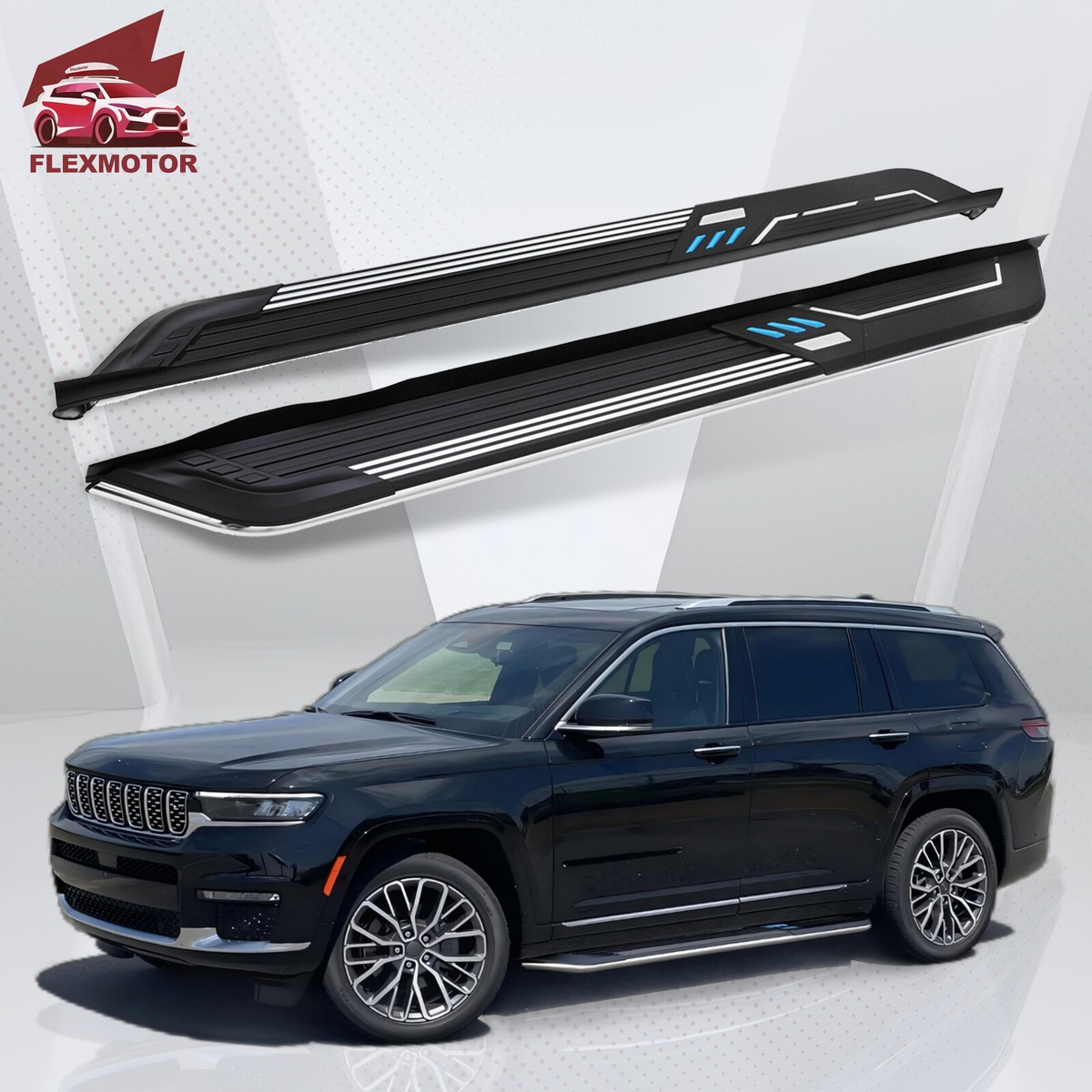 500LBS Running Boards For 2022-2025 Jeep Grand Cherokee 2-Row Side