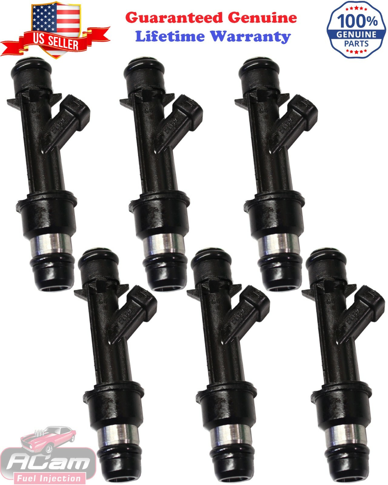 6 Pack Fuel Injectors for 20002004 Chevy Impala 3.8L V6 OEM Delphi