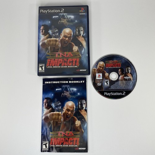 TNA Impact Sony PlayStation 2 2008 PS2 completo CIB custodia disco manuale testato