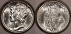 1942 P Mercury Dime SUPERB GEM BU! From an OBW ROLL 42P800