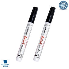 2 Pack Waterproof Black Permanent Paint Markers for Multi-Surface Art  Crafts