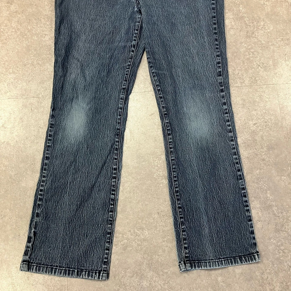 DG2 by Diane Gilman Women's Size 16 Acid Wash Dark Blue Denim Jeans - Image 3 of 4