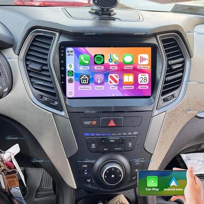 For Hyundai Santa Fe IX45 2013-18 9'' Android 15 CarPlay Car GPS Stereo Radio RDS