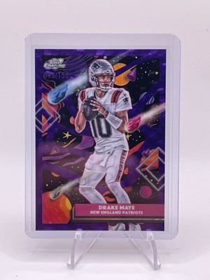 2025 Topps Chrome Cosmic - /150 Drake Maye Purple Nebula Refractor #66 Patriots