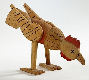 MEXICAN OAXACA CARVED WOOD ROOSTER CHICKEN ALEBRIJE MANUEL JIMENEZ RAMIREZ ERA