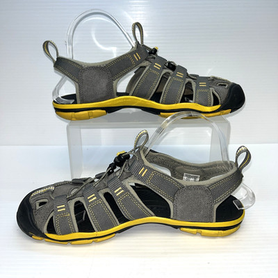 Keen Men s Clearwater CNX Waterproof Hiking Sandals Size 8.5 Gray Yellow