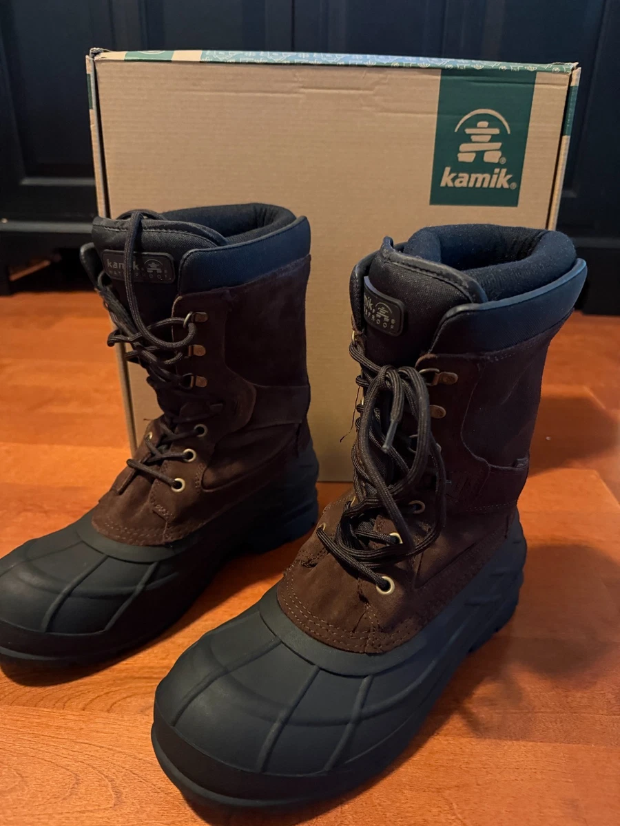 Vintage Kamik Pac Boots Mens 10 Waterproof Rubber Duck Winter Snow Suede Canada Kamik Nation Wide Insulated Waterproof Pac Boots for Men  main image 2