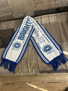 Brighton & Hove Albion FC Vintage 1983 FA Cup Final Scarf Wembley Stadium 99p