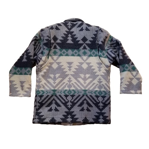 ✅Chaqueta Woolrich Chore de Colección Para Mujer GRANDE Azul/Gris Lana Azteca Suroeste✅MANCHA - Imagen 2 de 18