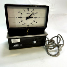 Amano 5309 Vintage Mechanical Time Clock Recorder Made in Japan 115V (No Key)