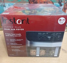 Image of New Instant Vortex Plus Dual Air Fryer, Double Drawer, 7.6 Litre, 8 in 1