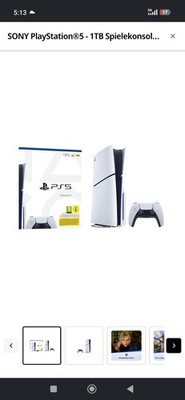 Sony PS5 Blu-Ray Edition Spielekonsole - Weiß 1TRB,  7 Spielen oder Ohne Spiele 