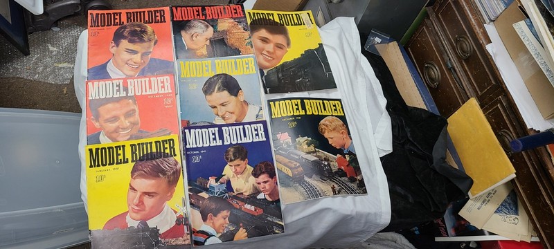 8 Vintage 1940 1941 Model Builder Magazines