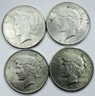*MIXED DATE PEACE DOLLAR LOT* *AU++* *4 TOTAL COINS* NR #G4200