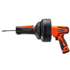 12V Electric Drain Auger 25 Ft. Cordless Plumbing Snake Auto Feed Pipeline Snake