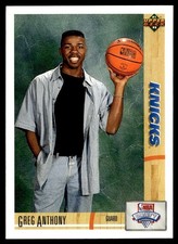 1991-92 Upper Deck Greg Anthony Rookie New York Knicks #7