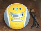 *Very Rare* Sony CFD-E95 YELLOW CD Radio Cassette Boombox Clean Tested Working