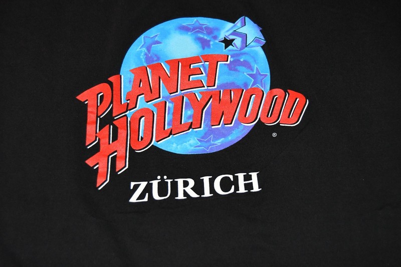 Vintage 1991 Planet Hollywood T Shirt Zurich Switzerland Large Black