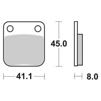 BeläGe Bremse Sbs 536 Hf Yamaha Yfm Grizzly 2Wd 350 2008 2010